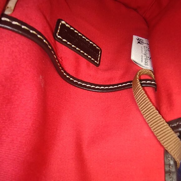 Dooney & Bourke x Disney Sketch Embossed Leather Crossbody Handbag Blue/Brown - Picture 10 of 14